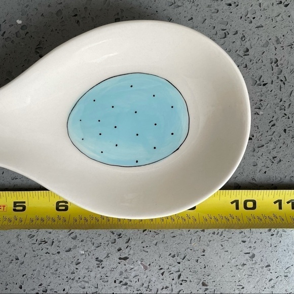 Rae Dunn Artisan Collection Blue Egg Spoon Rest - Picture 8 of 9